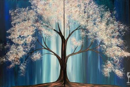 Dual Canvas Blossoms