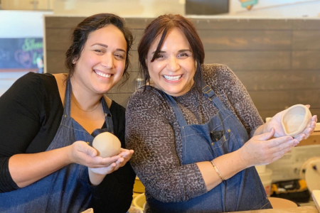Working the Pottery Wheel