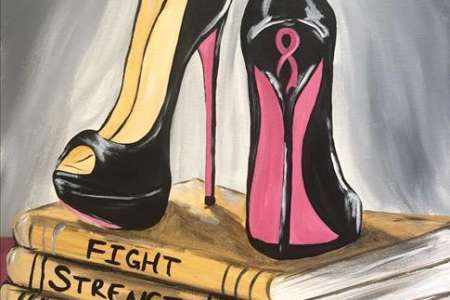 Pink and Black Pumps