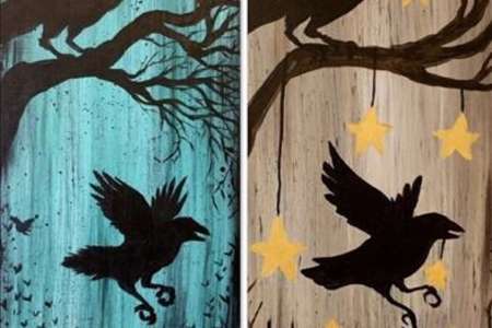 The Lone Raven Sits Quietly Waiting