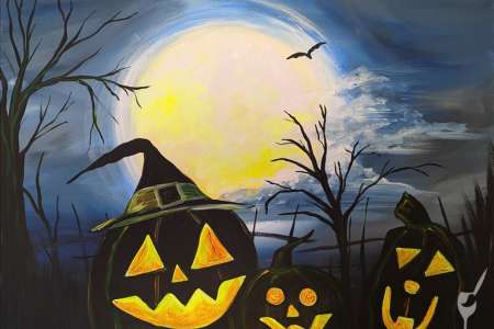 The Trio Smiles Under the Moonlight