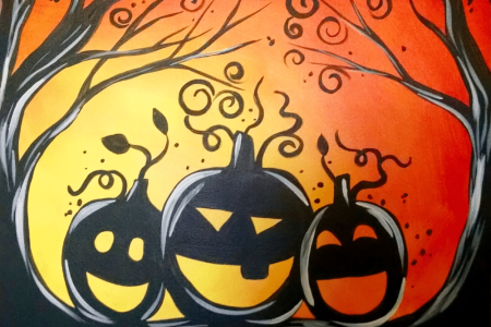 A Trio of Happy Jack-O-Lanterns