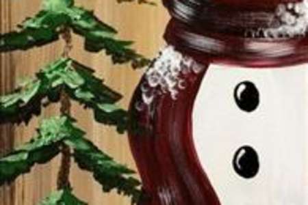 A Smiling Snowman Waits for Christmas