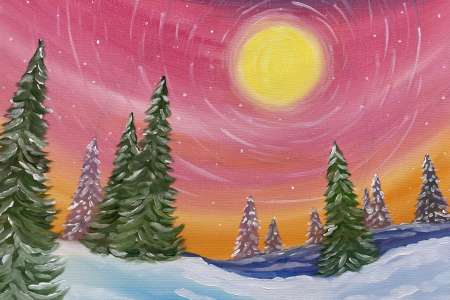 Sunrise Winter Trees