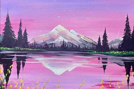 The Scenic Mountain Views at Twilight