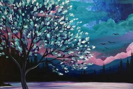 Glowing Full Moon Serenity