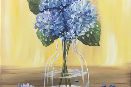 Fresh Springtime Hydrangeas in Bloom