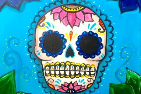 Sugar Skull-Inspired Painting