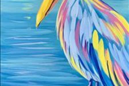 Pelican Flying at Sunset