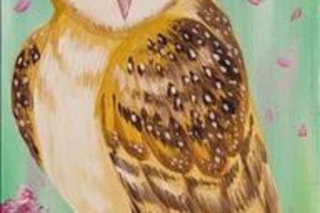 Cherry Blossom Owl Perch