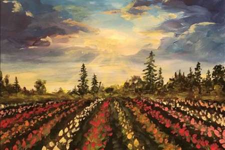 Surrounded by a Plot of Tulips