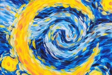 Van Gogh Stars and Moon