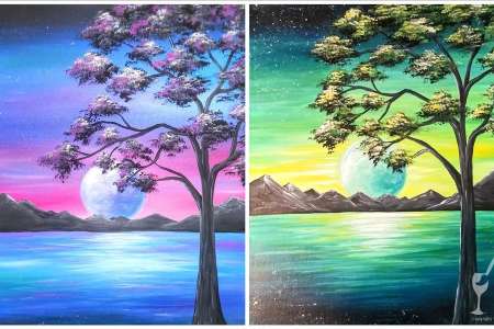 Moonlit Tranquil Lake