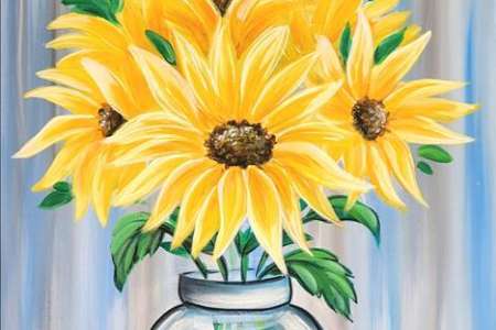 Sunny Flower Vase Burst