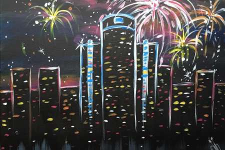 Neon Fourth July Celebration