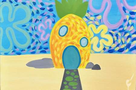Pineapple House Painting Fun