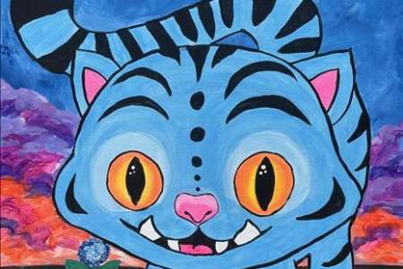 Anime Tiger at Sunset