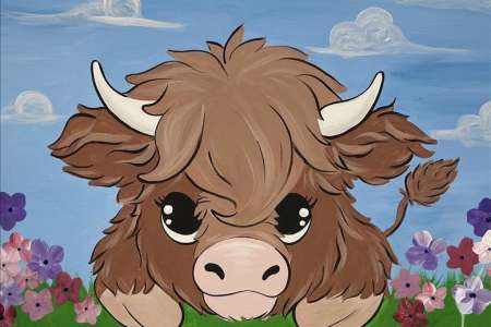 Playful Highland Calf