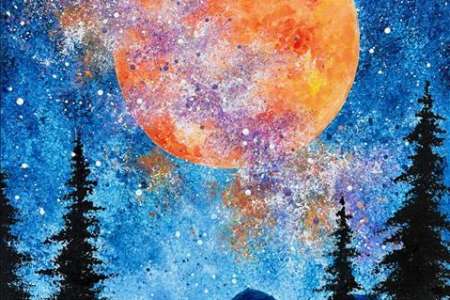 Cosmic Forest Night