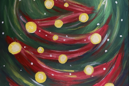 Festive Christmas Swirl Tree