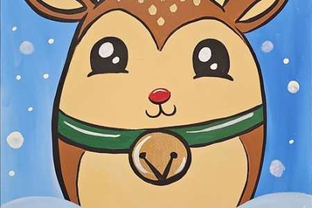 Adorable Snowy Reindeer