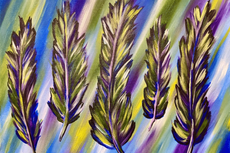 Colorful Glass Feathers