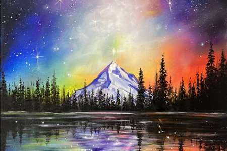 Mountains Under Colorful Skies