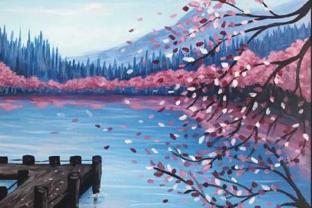 Pink Lake Reflections