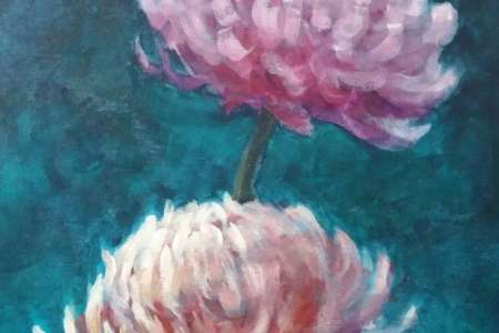 Lilac Peonies in Bloom