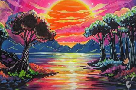 Electric Neon Sunset