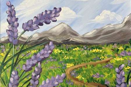 Lavender Mountain Trails on a Clear Day