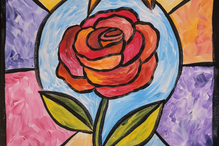 Rose in Stained Glass