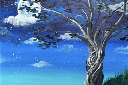 Mysterious Twisted Tree Scene