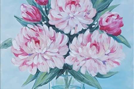 Pink Peonies in Spring