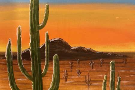 Sunset at the Desert