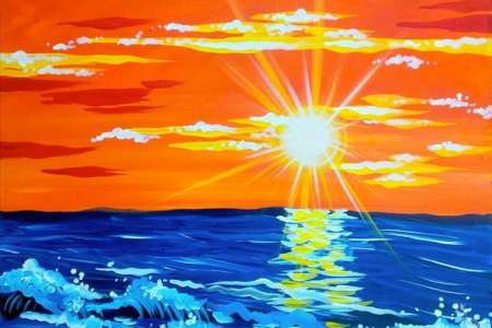 Fiery Coastal Sunset