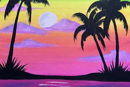 Bright Neon Sunset
