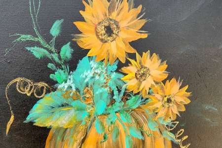 Neon Pumpkin Blooms