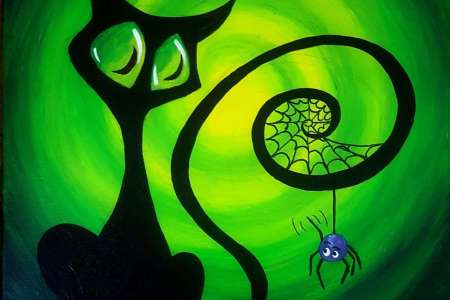Black Cat and Spooky Spider
