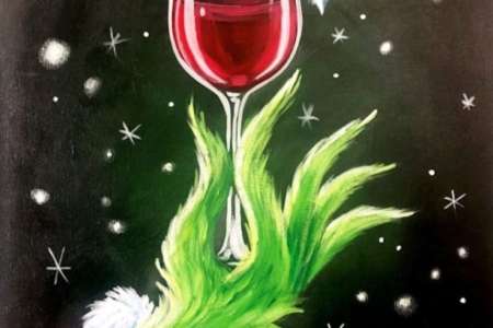 A Grinchy Glass of Wine