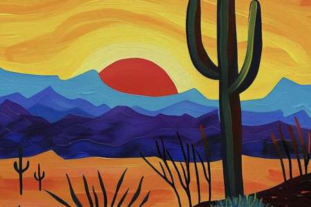 Vivid Dessert Sunset