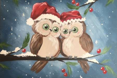 Vintage Christmas Owls