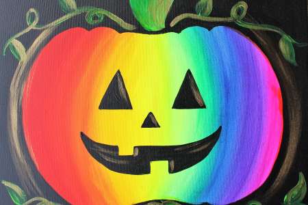 Rainbow Jack-O-Lantern