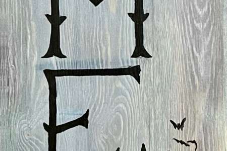 Welcome Home Haunted House Porch Leaner