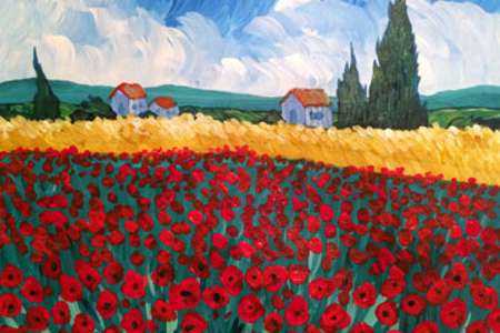Poppies a la Van Gogh
