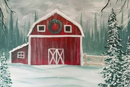 Snowy Barn