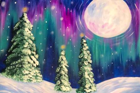 Aurora Over the Pines