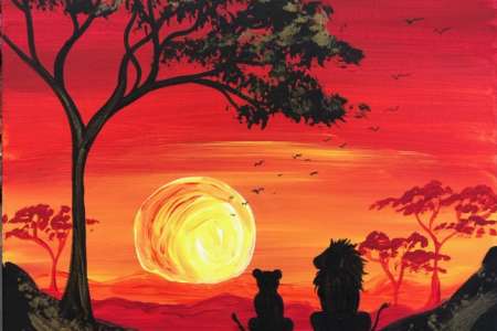 Lions At Sunrise