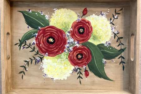Sunny Floral Serving Tray