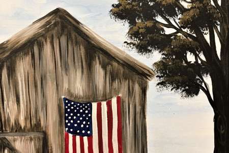 Rustic Barnside Flag